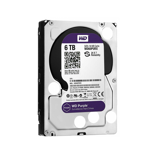 Винчестер 6TB SATA Western Digital 3.5 SATA III 5400 64Mb Digital Purple WD60PURZ