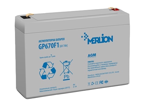 Аккумулятор Merlion GP670F1 6V 7ah (6001)