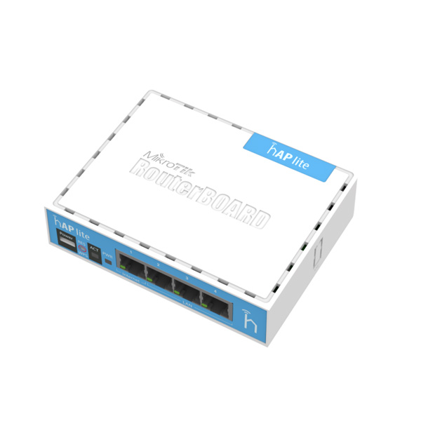 Беспроводной маршрутизатор Mikrotik hAP lite RB941-2ND classic (N300, 650MHz/32Mb, 4xFE, 1,5 dBi)
