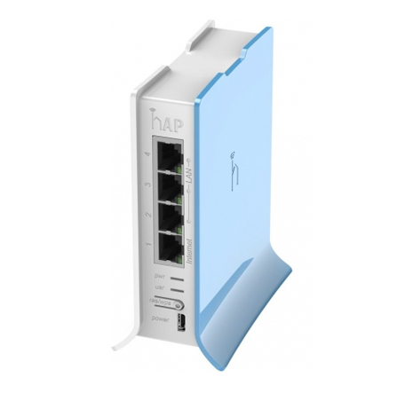 Беспроводной маршрутизатор Mikrotik hAP lite TC RB941-2ND-TC (N300, 650MHz/32Mb, 4x10/100 Ethernet ports, 1,5 dBi, Tower Case)